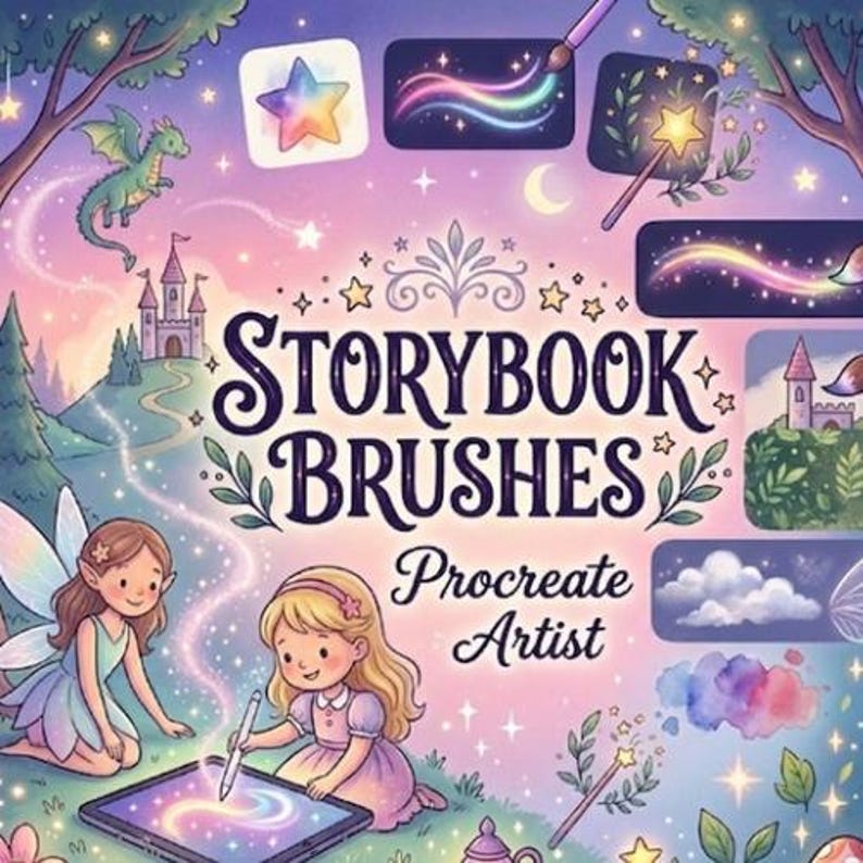 Storybook Brushes for Procreate | Children's Book Illustration, Fantasy ...