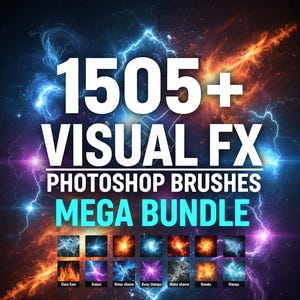 1505+ Visual FX Photoshop Brushes | Fire, Smoke, Lightning, Magic For iPad Artist & Designers