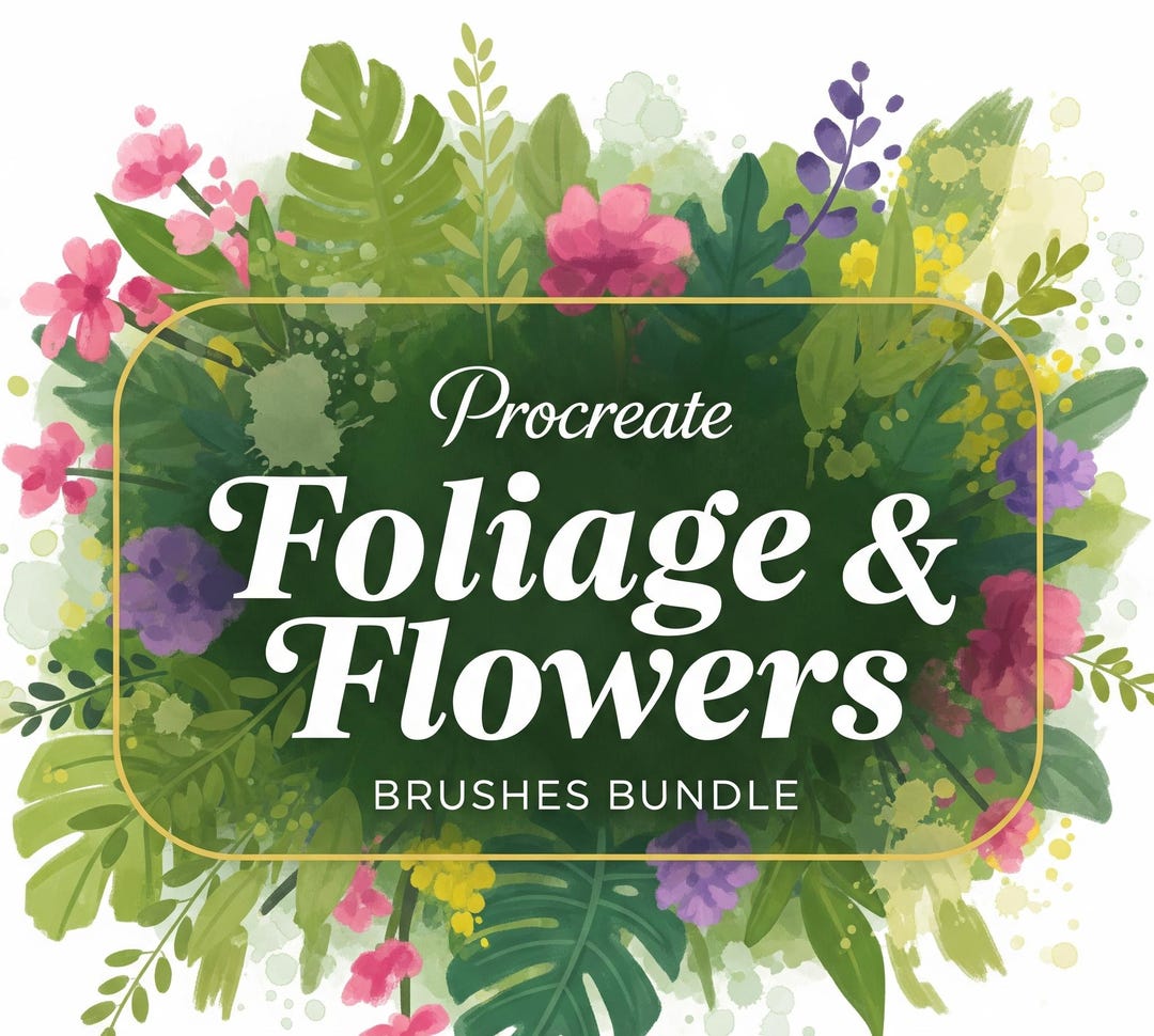 Procreate Foliage & Flowers Brushes | Brush Set for Digital Artist - Etsy