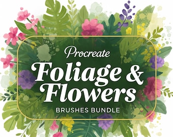 Procreate Foliage & Flowers Brushes | Brush Set for Digital Artist