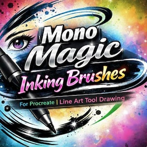 Mono Magic Inking Brushes for Procreate, Line Art, Comic Drawing, Digital iPad Artist's