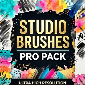 Procreate Studio Brushes Pack | Textures, Borders, Patterns, Brush Effect For iPad Artist