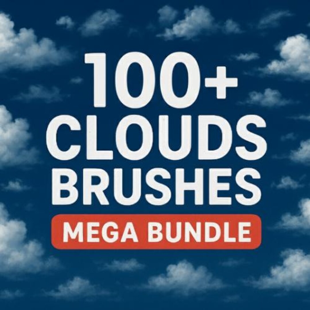 Clouds Brushes Bundle for Procreate | Realistic Cloud & Sky Texture Set ...
