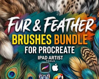 Fur & Feather Brushes for Procreate | Realistic Animal Texture Brush Bundle for iPad Artist