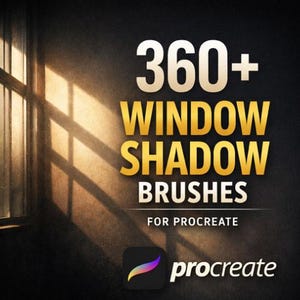 360+Procreate ウィンドウシャドウブラシバンドル _ デジタルアーティストのためのリアルなライトエフェクト