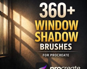 360+Procreate Window Shadow Brushes Bundle _ Realistic Light Effects for Digital Artists