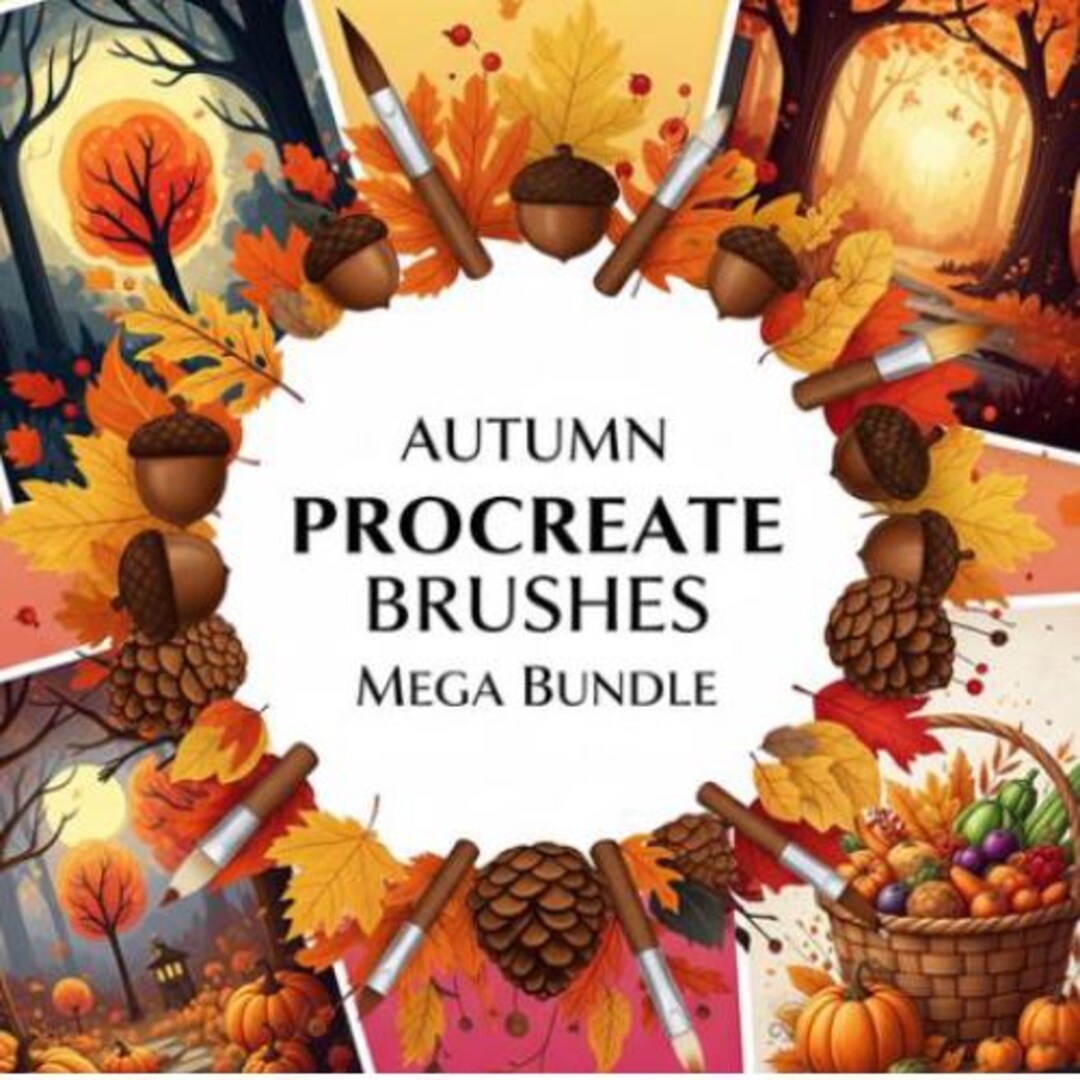 Procreate Autumn Brushes Mega Bundle | Fall Leaves, Forest & Nature ...