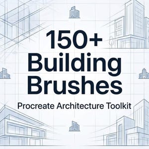 150+ Procreate Pinsel | Großstadtbild, Architektur, Skyline Briefmarken (Digitaler Download)