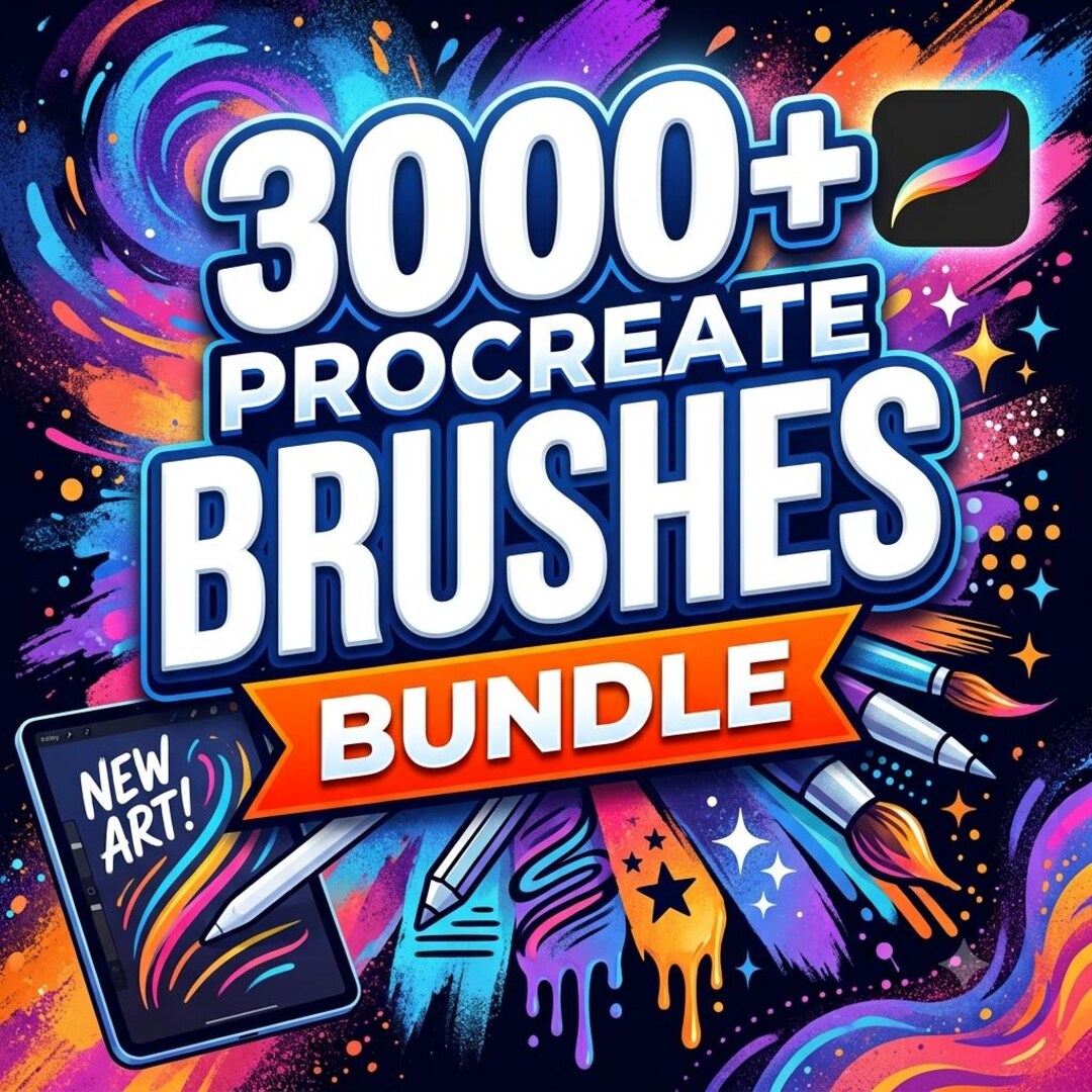3000+procreate Brushes Bundle: Ultimate Digital Art Brush Set for iPad ...