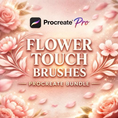 Procreate Flower Touch Brushes Bundle | Floral Stamp Botanical Kit for ...