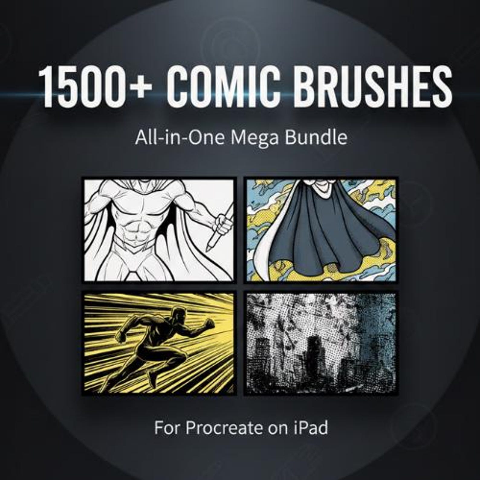 1500+ Procreate Comic & Manga Brushes | Inking, Shading and Texture ...