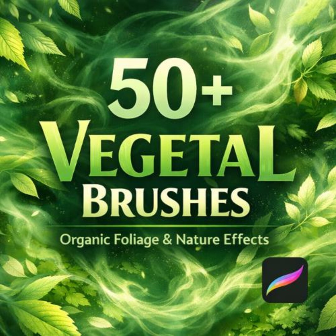 50+ Vegetal Brushes Bundle for Procreate | Leaf & Nature Inspired ...