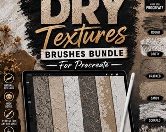 Dry Texture Procreate Brushes Bundle For ipad Artists