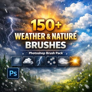 Plus de 150 pinceaux Photoshop pour la météo et la nature