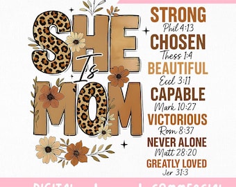 Ella es mamá (Png), Mamá retro (Png), Cristiano (Png), Vida de mamá (Png), Mamá floral (Png), Versículos bíblicos (Png), Ella es fuerte (Png), Regalo del Día de la Madre, Dibujado a mano
