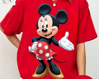 Retro Mickey Minnie Classic Pose Shirt Disney Couple Matching Tee Disneyland Vacation Outfit