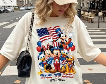 Retro Mickey Mouse 250 Years Shirt, America 250th Anniversary Tee, Patriotic Disney Graphic Sweatshirt, National Holiday Outfit