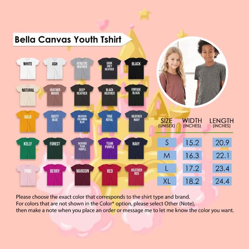 The image is a collage of various t-shirt designs, including different colors and styles, along with a photo of two young people wearing the t-shirts.