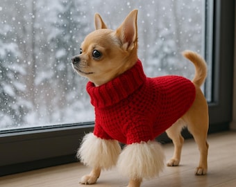 Hondentrui, hondenkleertjes, puppyoutfit – een perfect cadeau voor hondenmoeders, liefhebbers van kleine honden en puppy's. Een heerlijk knus Valentijnsoutfitje voor huisdieren, een ideaal hondenkostuum.