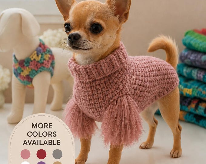 Dog Sweater, Dog Clothes, Puppy Outfit – cute pet gift for dog moms, small dogs and puppy lovers, perfect cozy outfit for pets