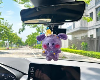 Pluszowy słoń szydełkowany, zabawka cyrkowa w kształcie słonia amigurumi, ręcznie robione pluszowe zwierzątko, uroczy wystrój pokoju dziecięcego, prezent na baby shower dla dzieci
