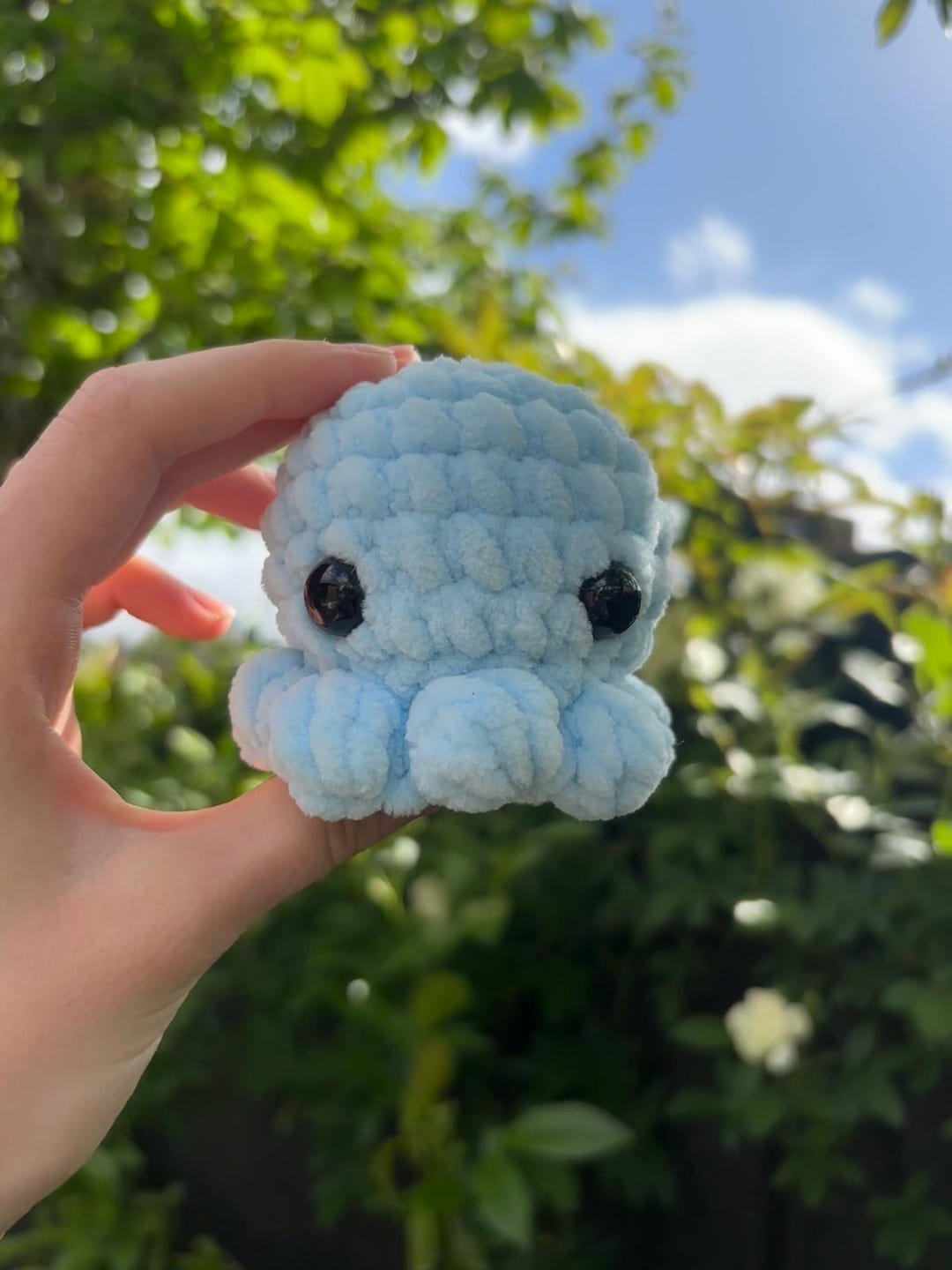 Light Blue Mini Octo Crochet Plushie - Etsy