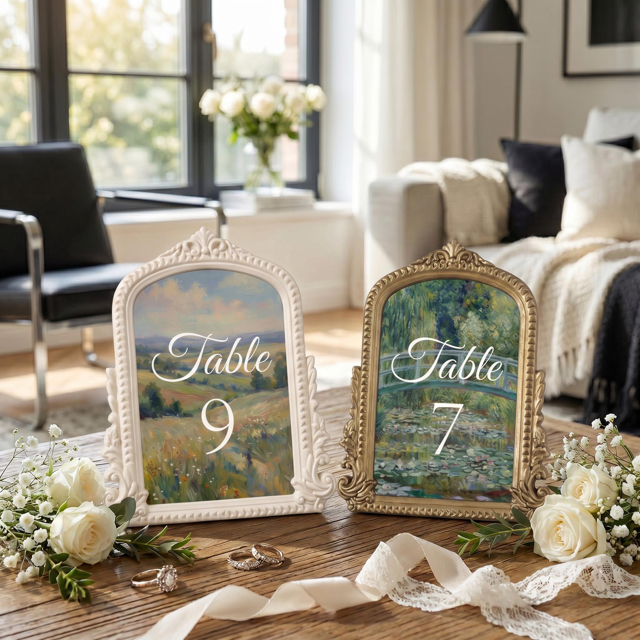Ornate Framed Table Number