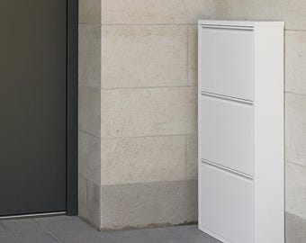 3-lagiges Schuhregal aus Metall