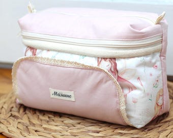 Floral Diaper Bag Organizer Pouch • Baby Essentials Clutch