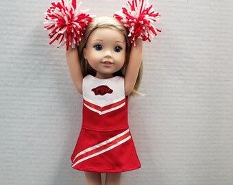 Arkansas Razorbacks Cheerleader Rag Doll 16 Inch