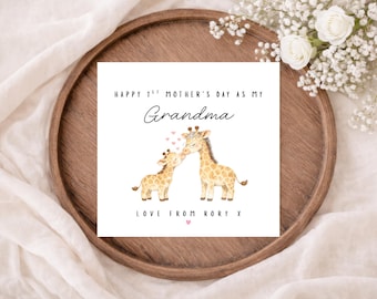 Tarjeta personalizada para el primer día de la madre como abuela / Tarjeta para el día de la abuela / Tarjeta para el primer día de la madre como abuela / Tarjeta para la mejor abuela