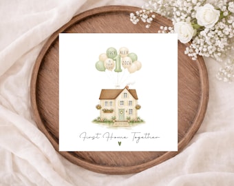 Personalised New Home Card, First Home Card, Housewarming Gift, Custom Address Keepsake, Custom First Home Moving Card, 1st Home Together