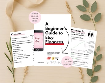 A Beginner's Guide to Selling on Etsy | Starting Up on Etsy for Beginner's | A Guide to Starting an Etsy Shop | Digital Template New Sellers