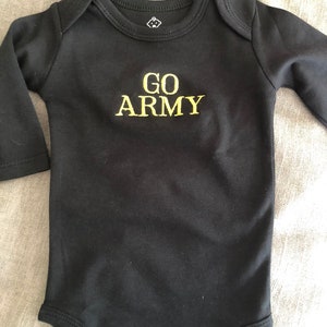 Go Army Beat Navy Baby Onesie/Proud Army Baby/Army Baby Clothes/West Point Baby/Military Baby/Army Onesie