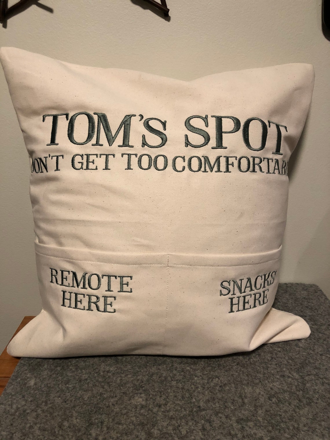 Embroidered 2pocket Pillow Cover pillow Etsy