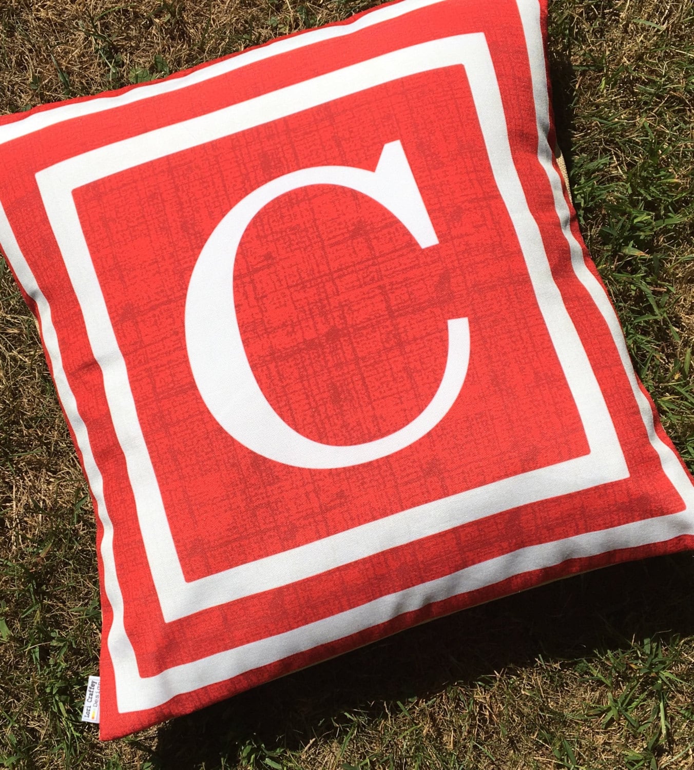 Monogram Indoor Outdoor Pillow Cover Etsy Canada