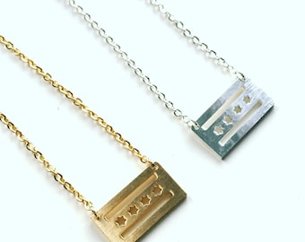 Chicago illinois vlag | minimalistische charme ketting | Gouden en zilveren vergulde sieraden