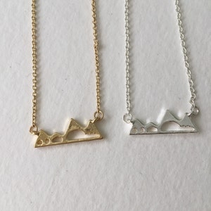 colorado mountain charm necklace | gold or silver | rocky mountain souvenir