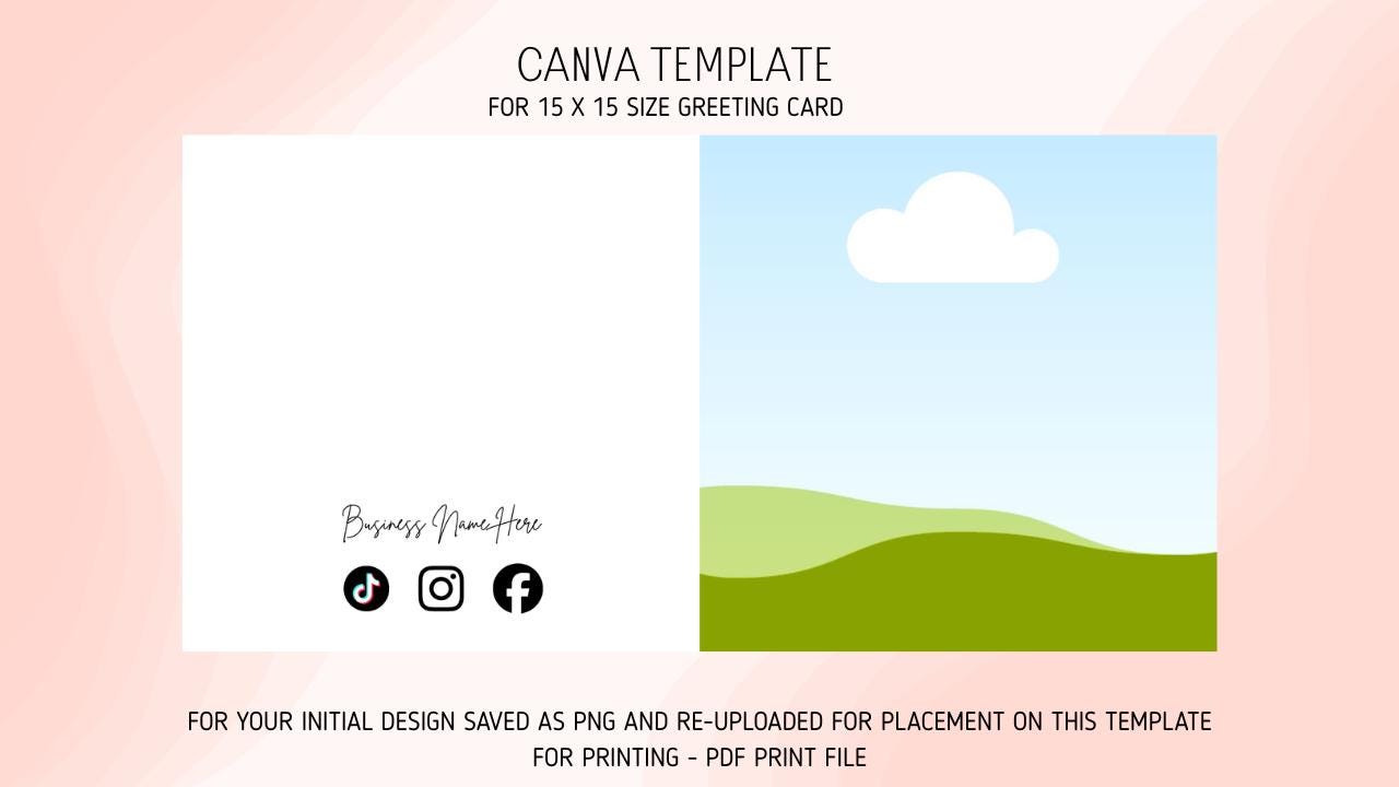 Editable Greeting Card Template - 15x15 Canva Design (digital Download ...