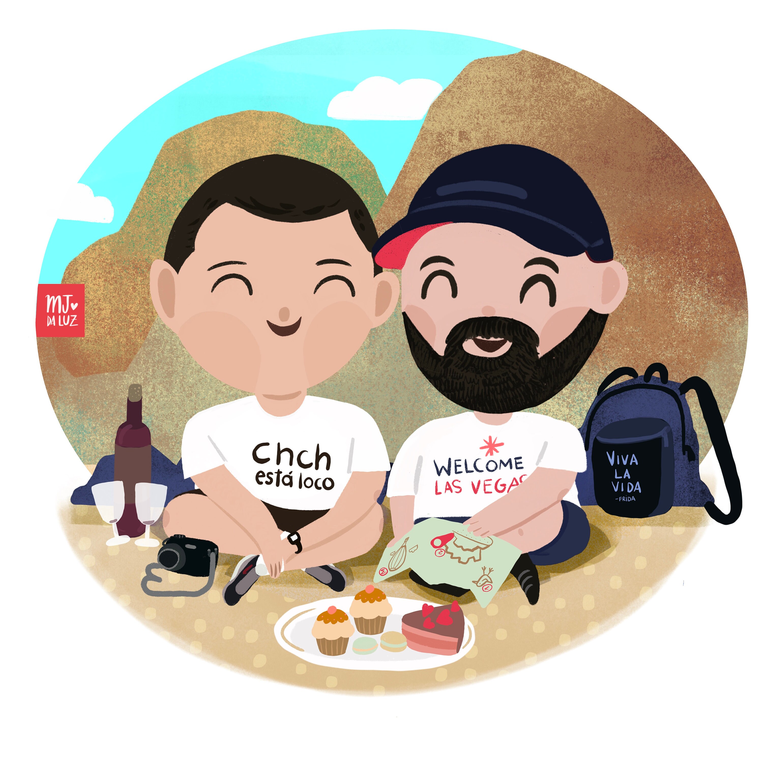 CUSTOM Cartoon drawing from photos (digital file)