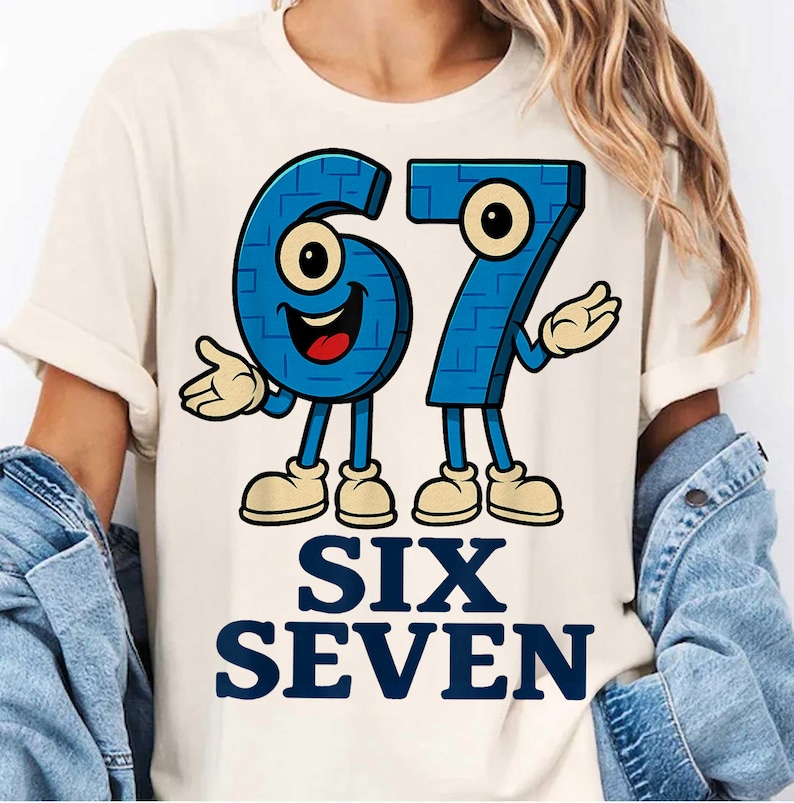 Funny Six Seven Cartoon Png, 67 Cartoon Characters Clipart, Numbers Png ...