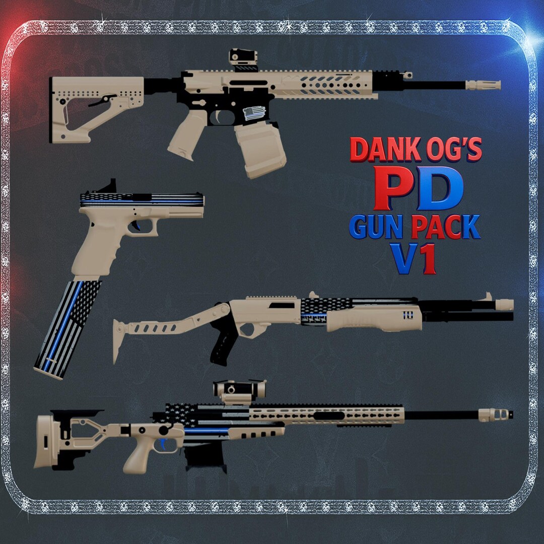 Fivem Custom PD Gun Pack V1 | Fivem Ready | Includes 4 Guns | Optimized ...