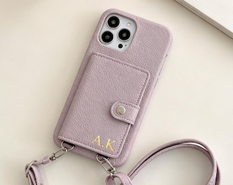 Personalized Crossbody Phone case, Detachable and Adjustable Phone Lanyard for iPhone 14 15 16 17 Pro Max Plus Air, Special gifts for her