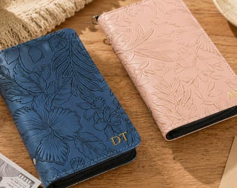 Personalisierte Blume Bargeld Brieftasche für Mädchen Frauen, Leder Geldhalter, Leder Bargeld Hülle, Bargeldhülle, Benutzerdefinierte Geldumschläge