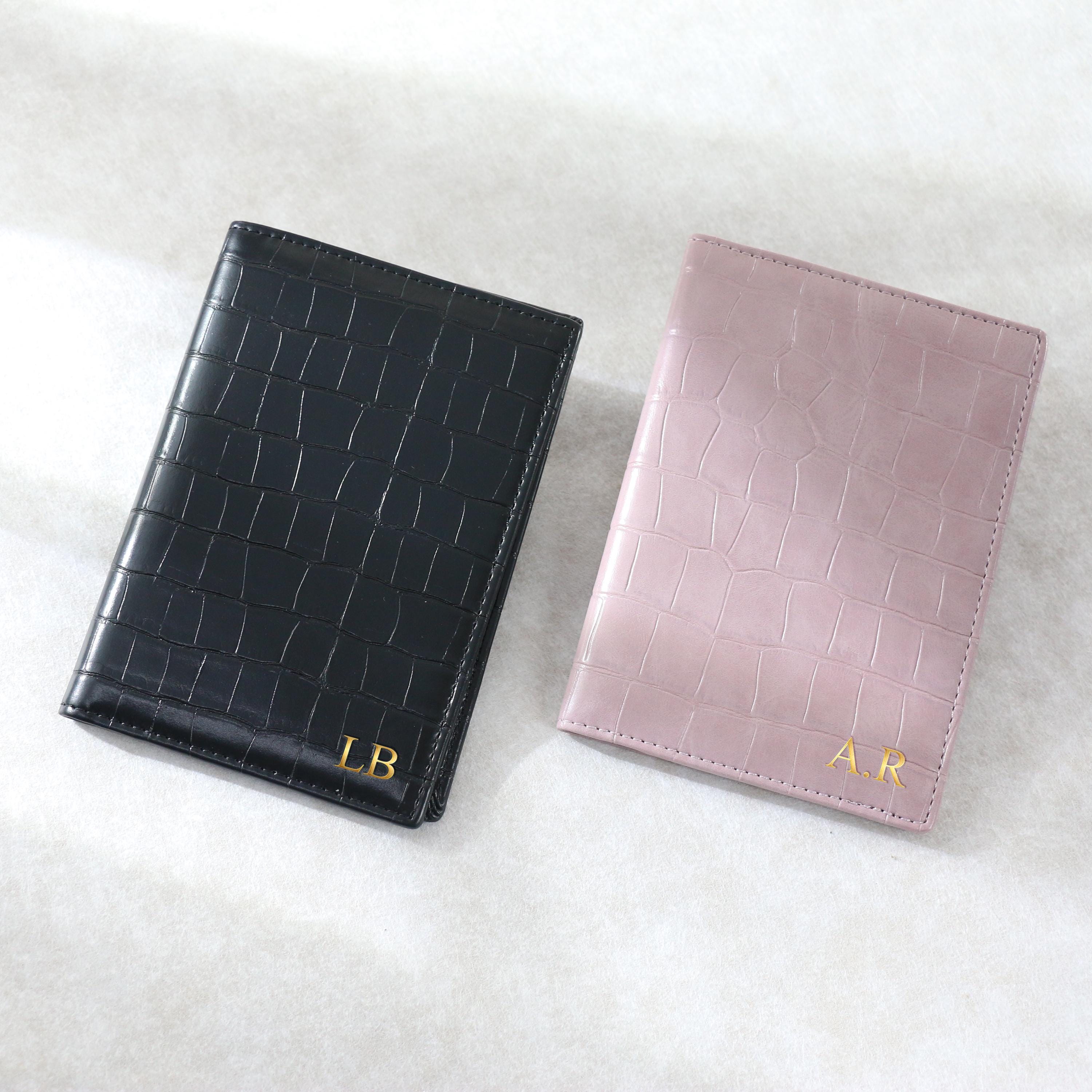 Custom Passport Holder With Name, Personalized Leather Passport Cover, Travel Gifts for Her