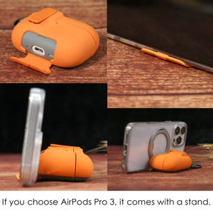 Personalisierte benutzerdefinierte Name Harz AirPods Hülle/Abdeckung mit Clip Cases/Männer kundengerechtes Geschenk für Air Pod 1 2 3 4 Pro Bild 6
