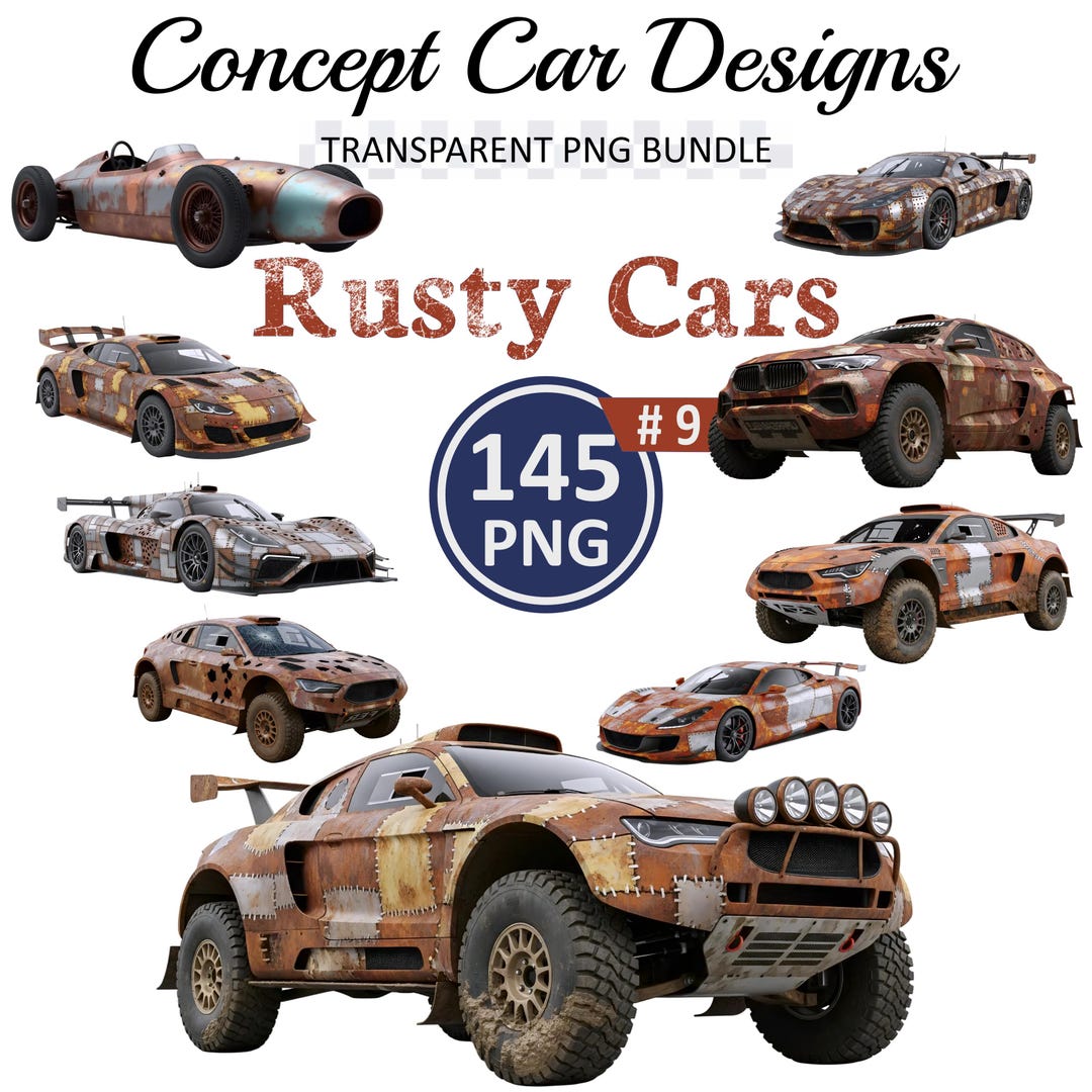 Rusty Racing Car 145 Rusty Car Clipart Bundle #9: Rust Sports Cars, Rusty Racing Cars ...