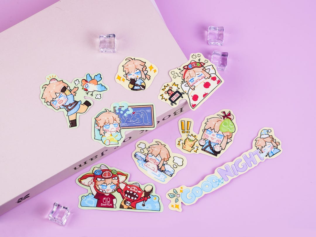 Dvachibi Sticker Chibi Adventure Hero Sticker Set, Whimsical Character Decals - Etsy