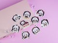 The Freak Circus Pierrot Waterproof Vinyl Sticker Set | 9 pcs Cute Chibi Circus Character Decals for Laptops & Water Bottles product logo