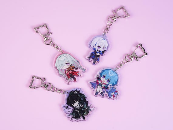Wuthering Waves Chibi Acrylic Keychain Set - Phrolova Qiuyuan Brant GALBRENA Charms for Bags & Keys